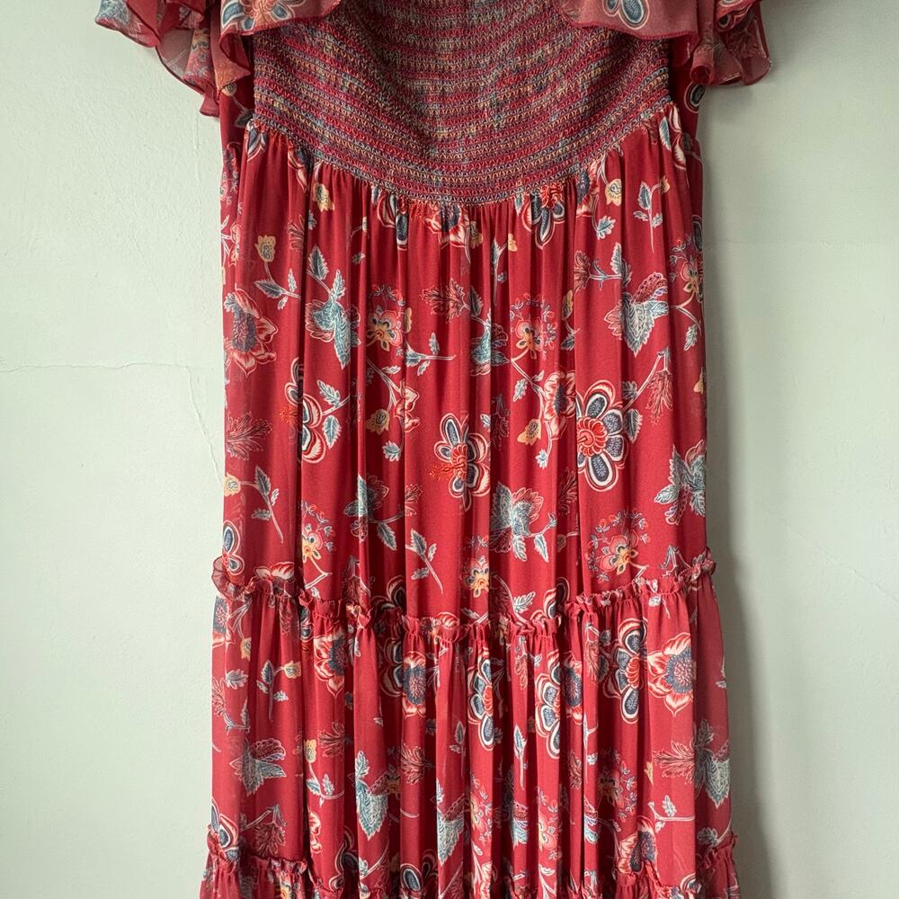 Sachin & Babi Red Floral Kara Maxi‎ Dress Size 12 - Picture 12 of 14